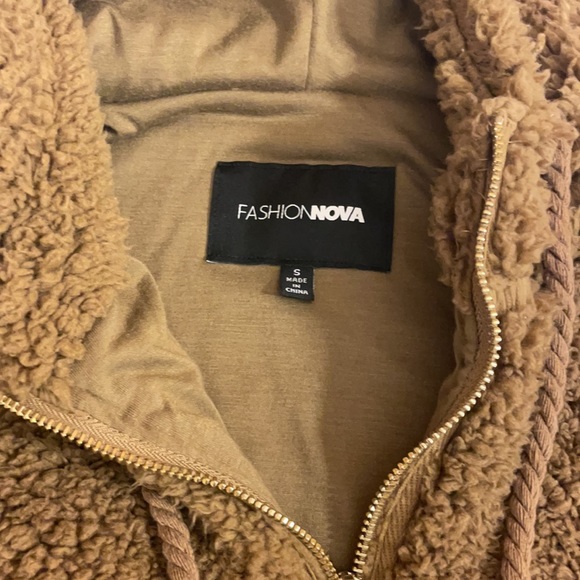 Sherpa fuzzy jacket- Mocha - Picture 3 of 3